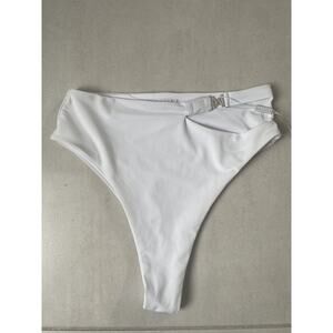 Meshki Swim Bikini Bottom High Waist Cut Out Logo Maleah Swimwear